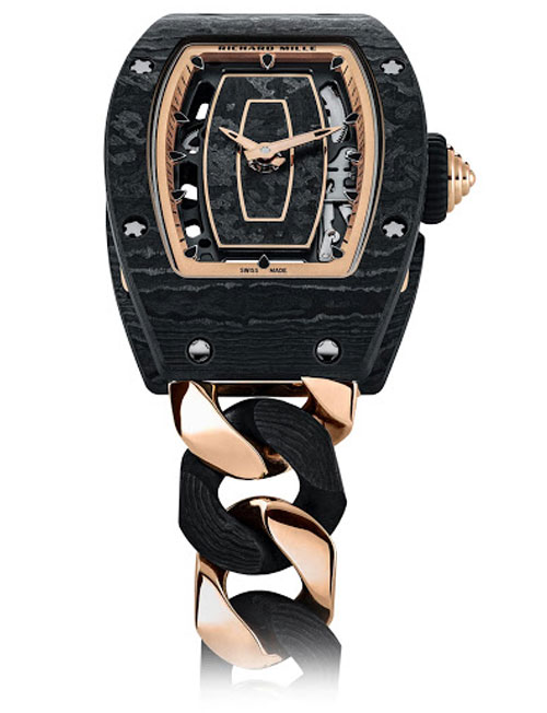 RM 07-01 Automatic, with a chain-link bracelet arrayed in gold and Carbon TPT - Richard Mille.